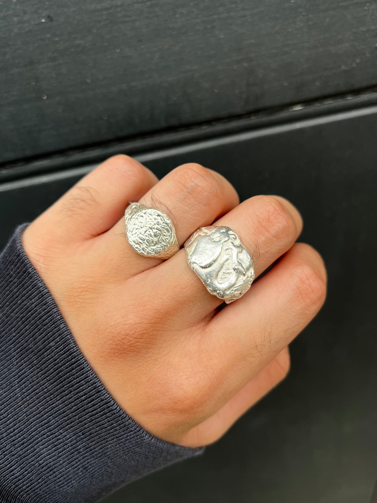 Scratched Textured Ring