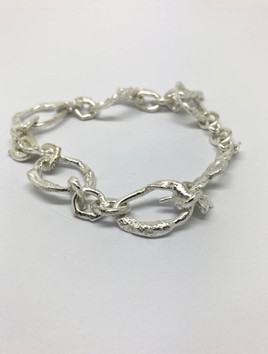 Silver Melted Bracelet